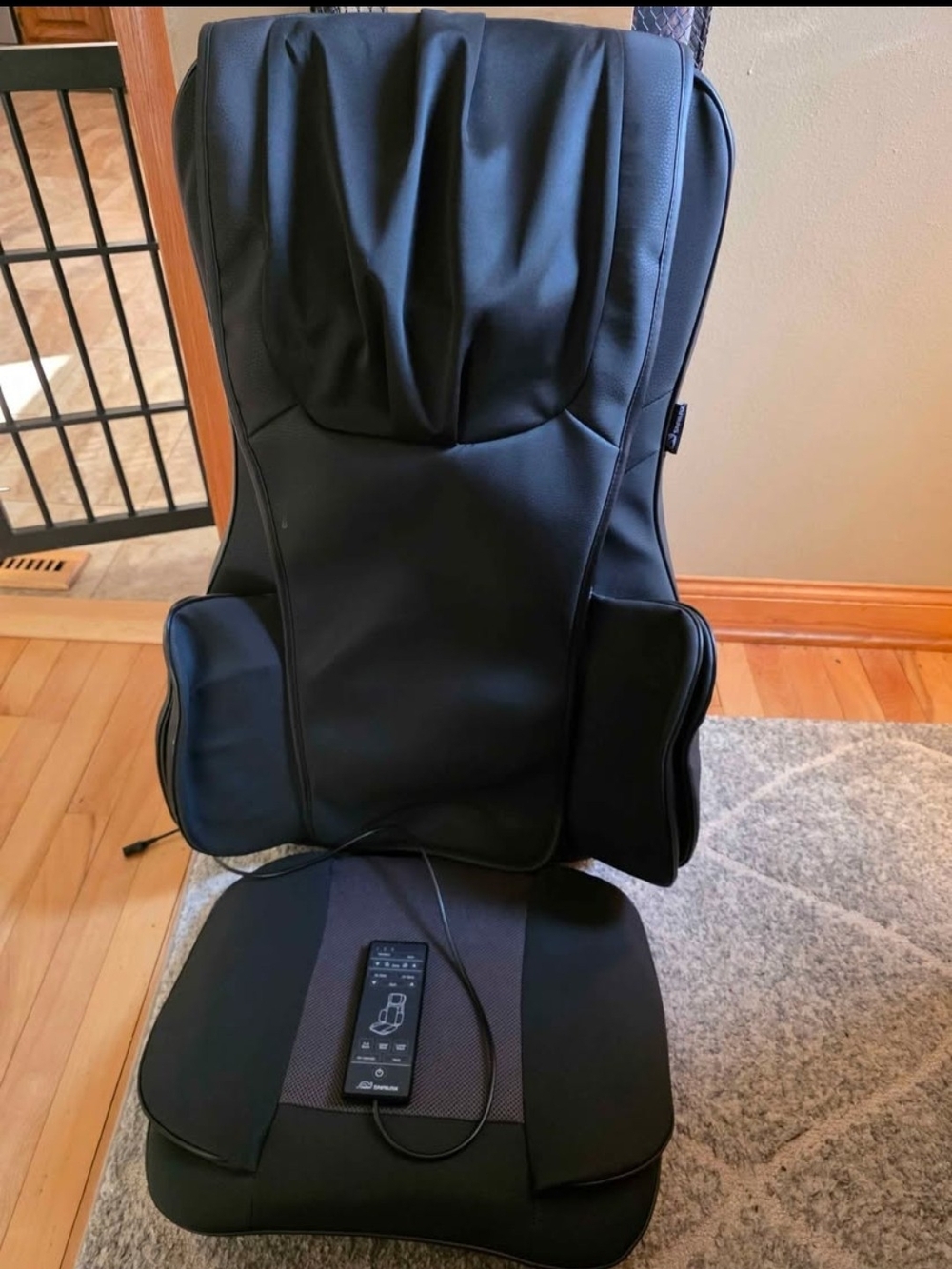 Portable Black Massage Seat Cushion with Remote Control